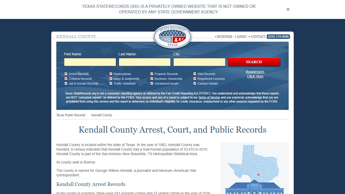 Kendall County Arrest, Court, and Public Records